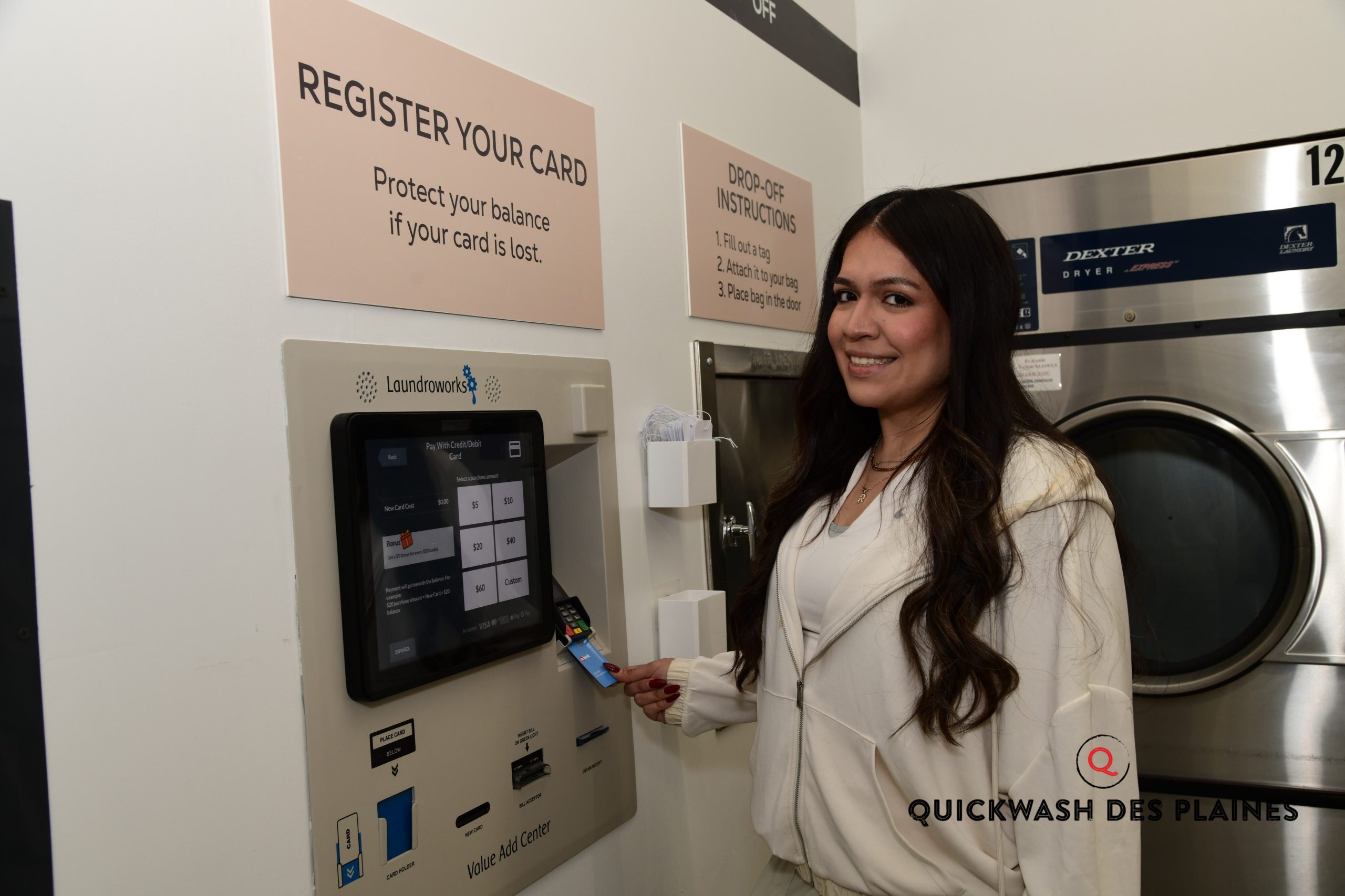 Clean self service laundry machines for Glenview IL customers