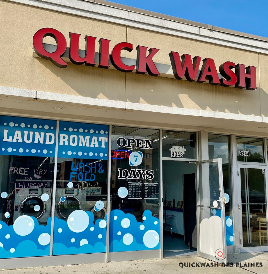 Wash dry fold laundry service in 60016 IL at Quick Wash Des Plaines